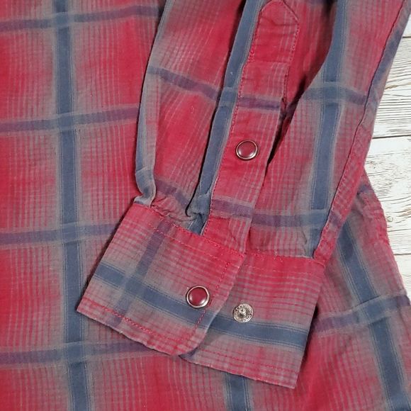 Panhandle Slim Red Pearl Snap Western Shirt‎ Mens XL - Picture 6 of 8